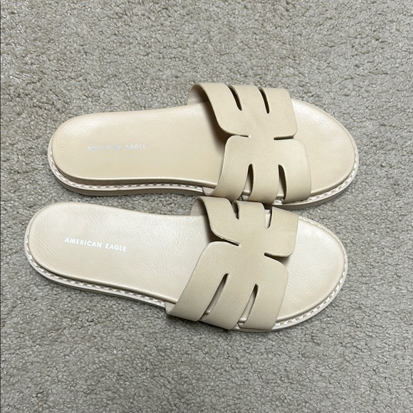 American Eagle Outfitters Women's Cream Slide Sandals - Picture 1 of 5